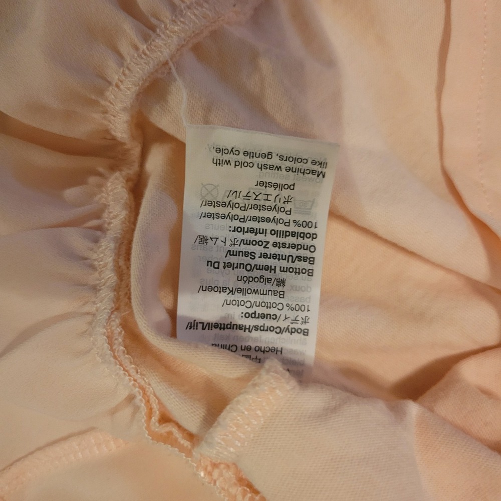 J.Crew Peach Ruffle Hem Square Neck Cotton Tank Top M M0203 - Picture 4 of 6